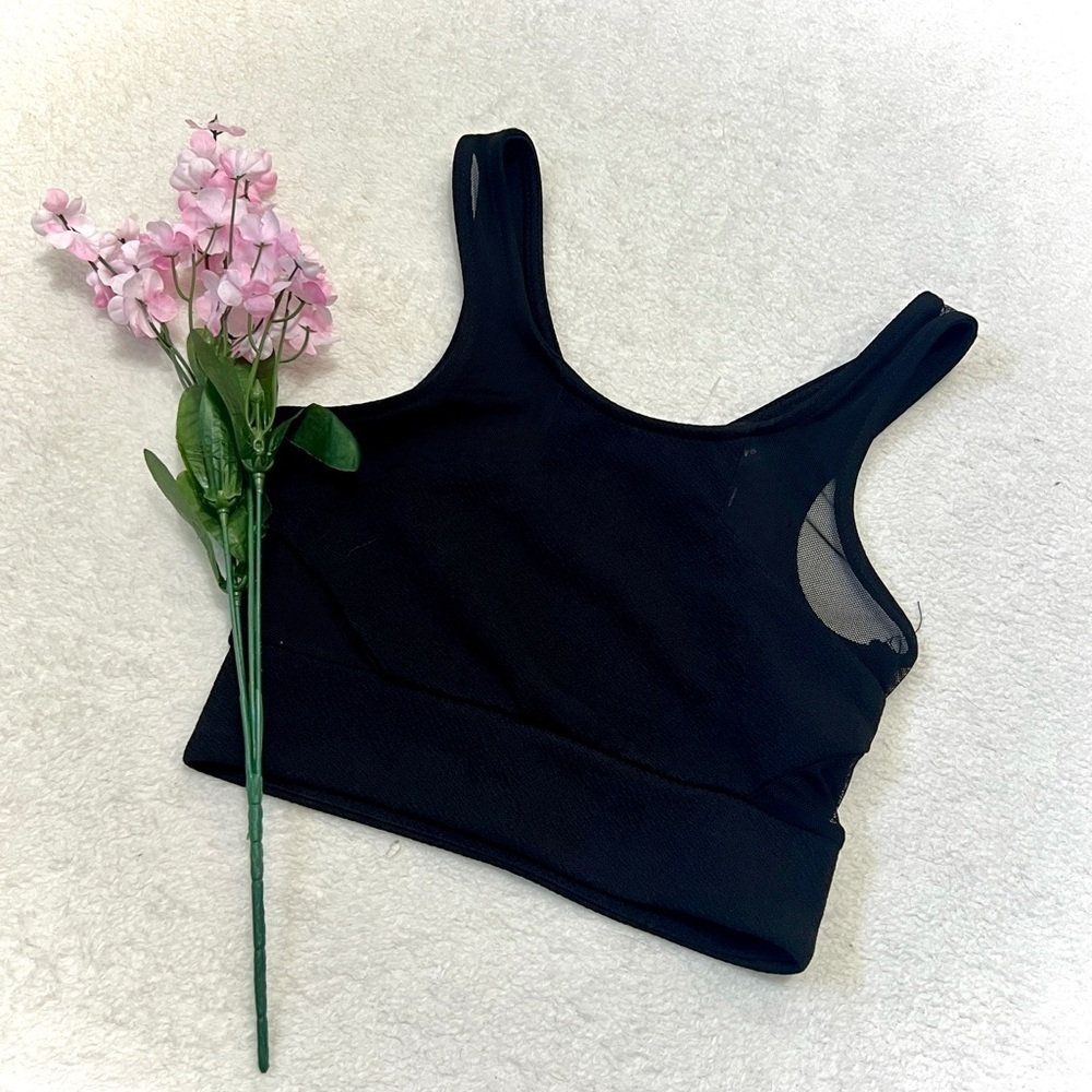 Wet Seal NWT Black Illusion Crop Top Bralette - XS